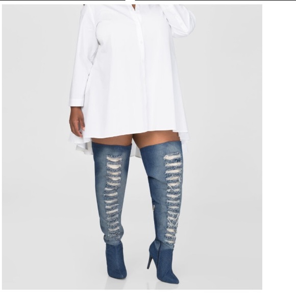 ashley stewart thigh high boots